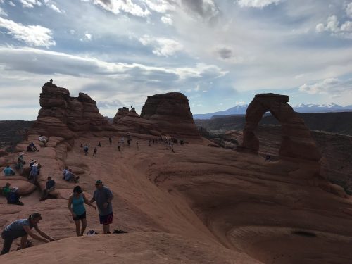 A lot of people at Arches National Park