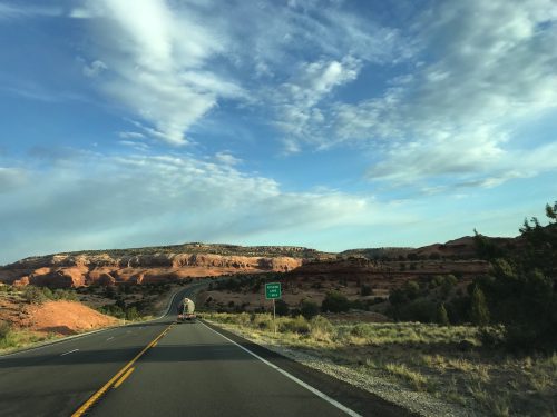 Driving into Utah