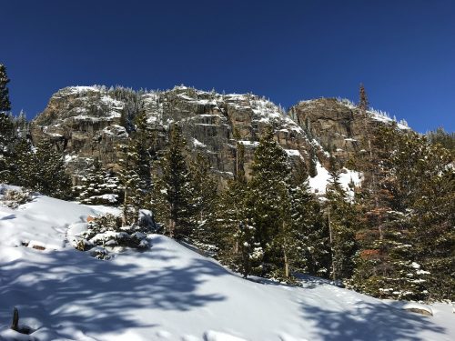 Rocky Mountains National Park covered by snow