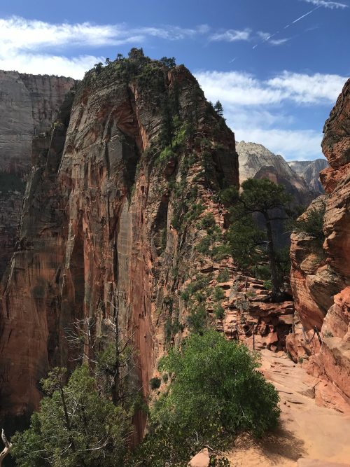 The steep hike at Angels Landing