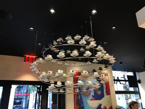 Flying cups in illy caffe