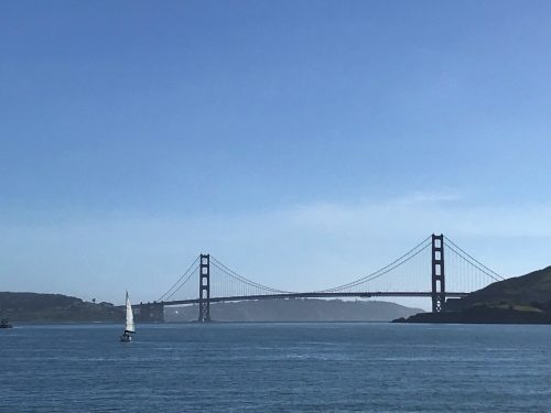 Golden gate bridge from the water (2)