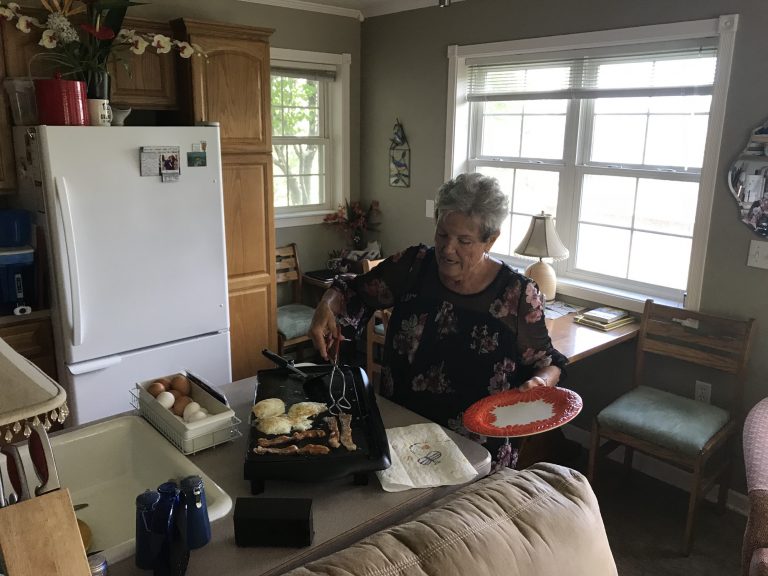 Grandma making second breakfast