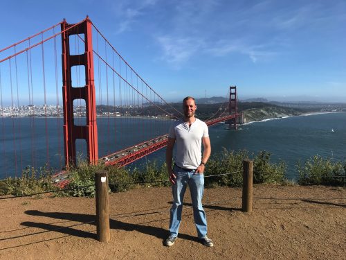 Me in front of the Golden Gate bridge