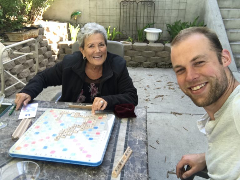 Playing Scrabble with grandma
