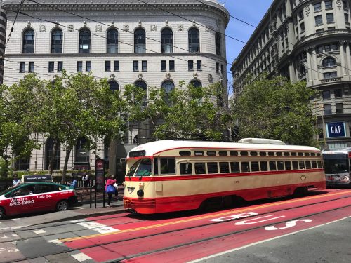 Taking the tram in San Francisco (2)