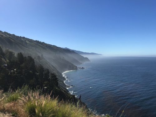 The coast next to highway 1 in California