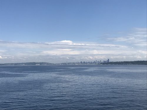 The skyline of Seattle in the distance