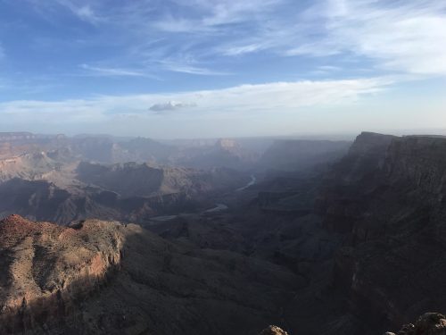 View from the Grand Canyon after hiking down a bit