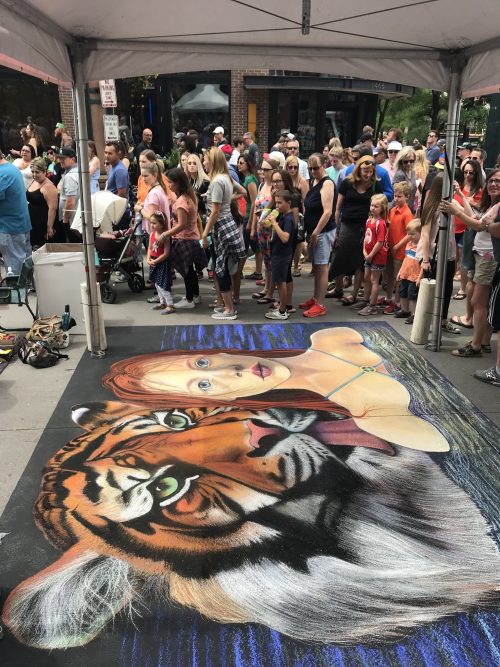 Chalk art festival in Denver