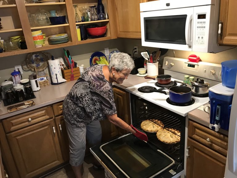 Grandma baking pasties