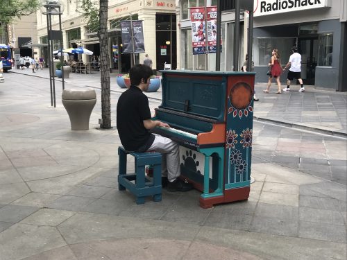Street piano in downtown Denver 2