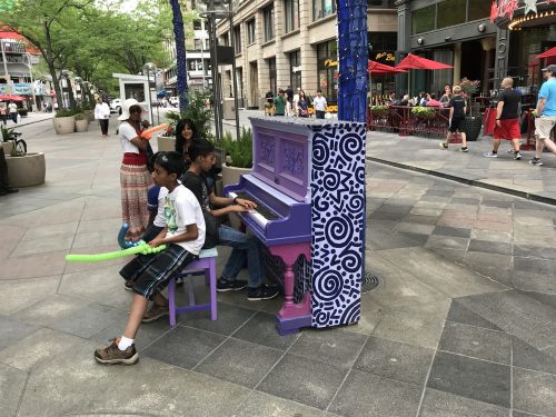 Street piano in downtown Denver