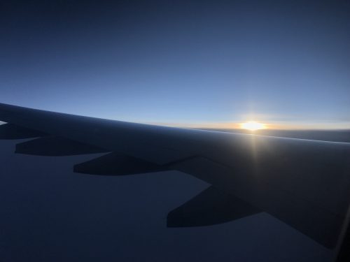 Sunrise in the air