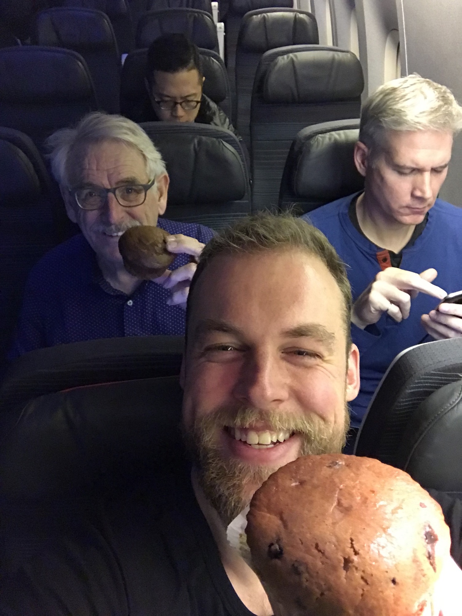 Alfred got us muffins for on the plane