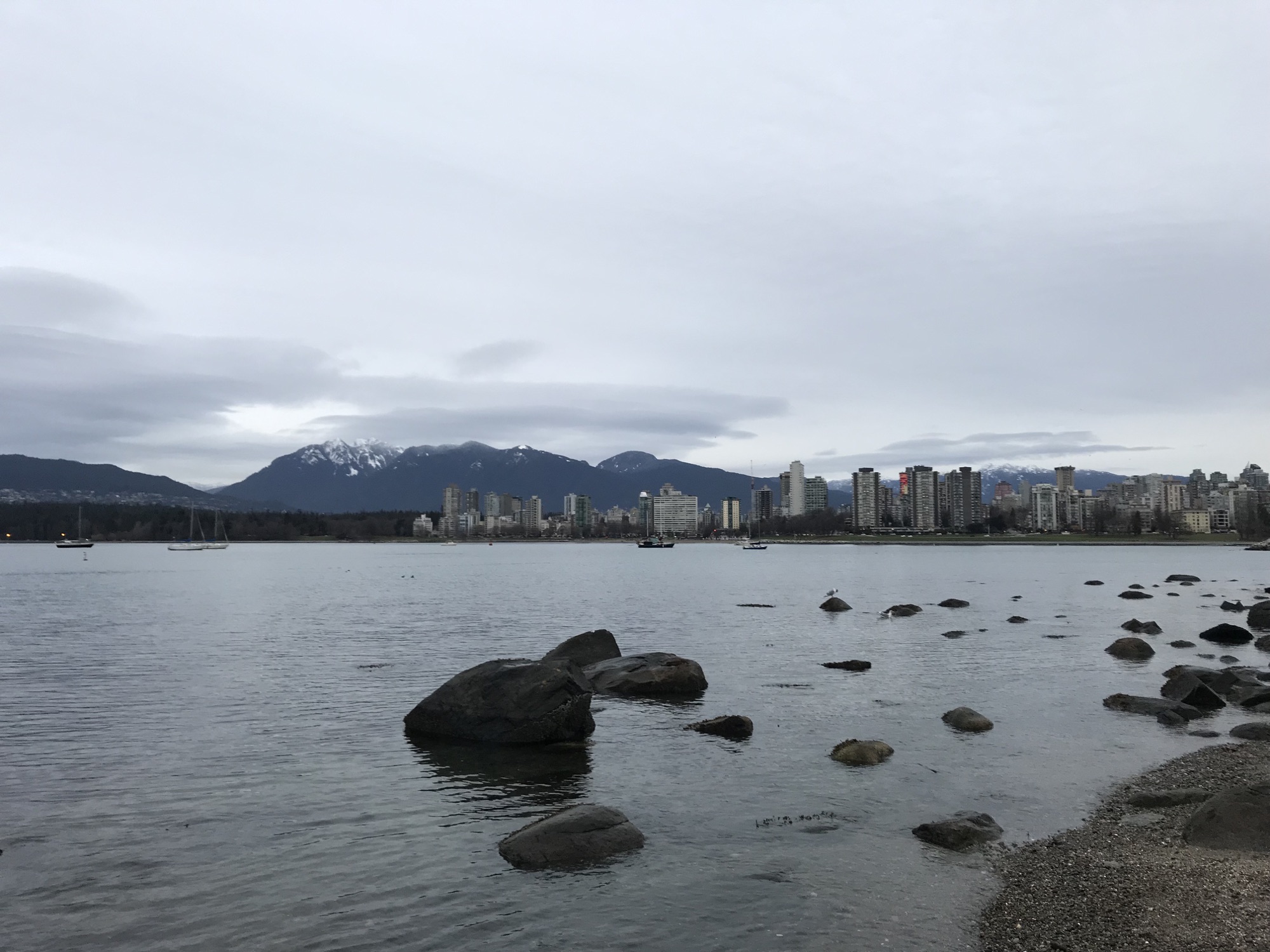 Downtown Vancouver with the mountains in the background