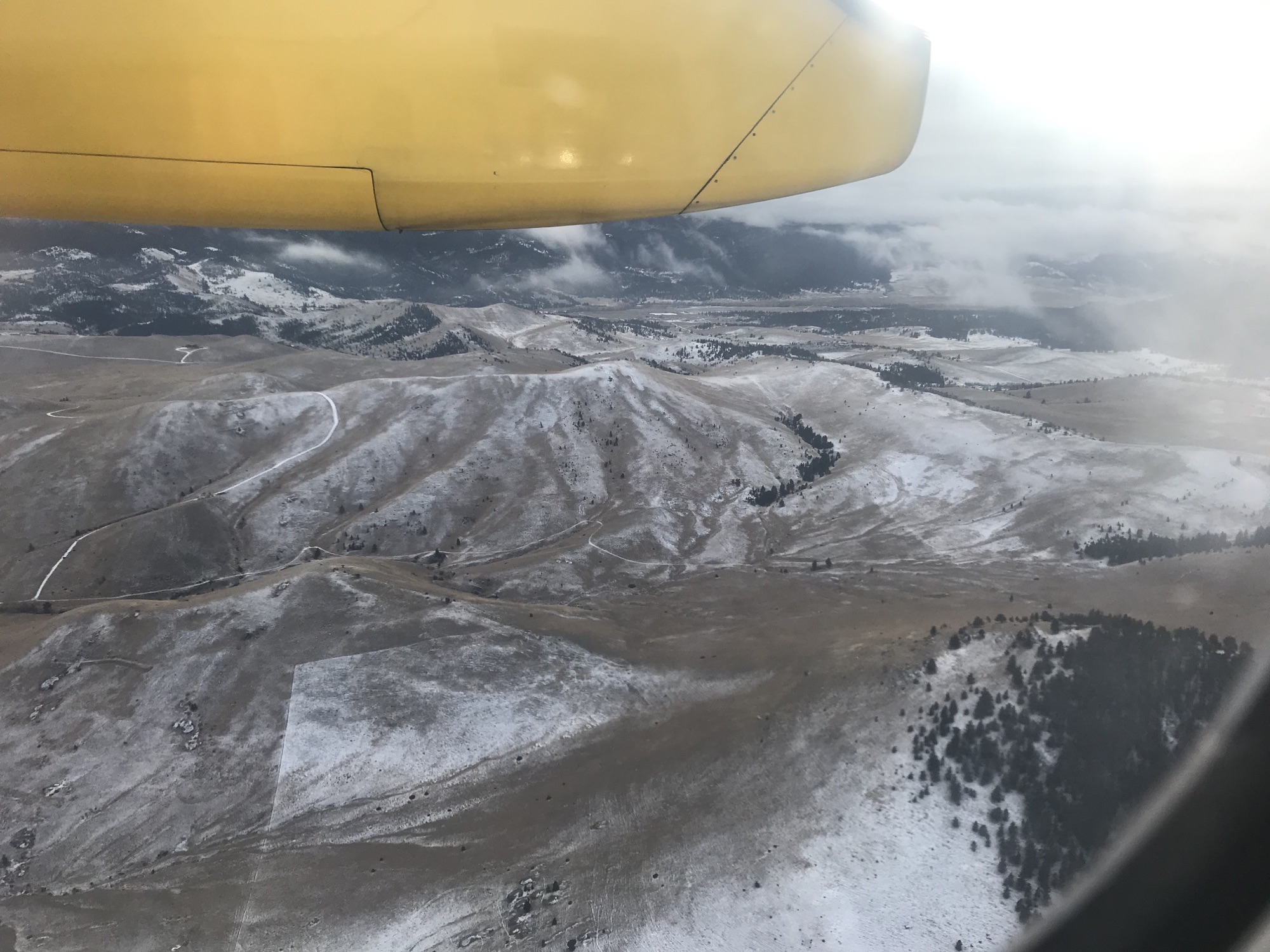 Flying over Montana