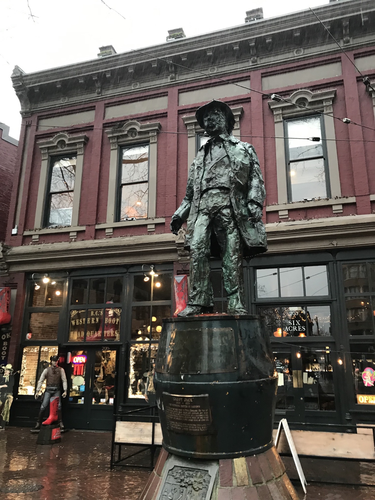 Statue of the founder of Gastown