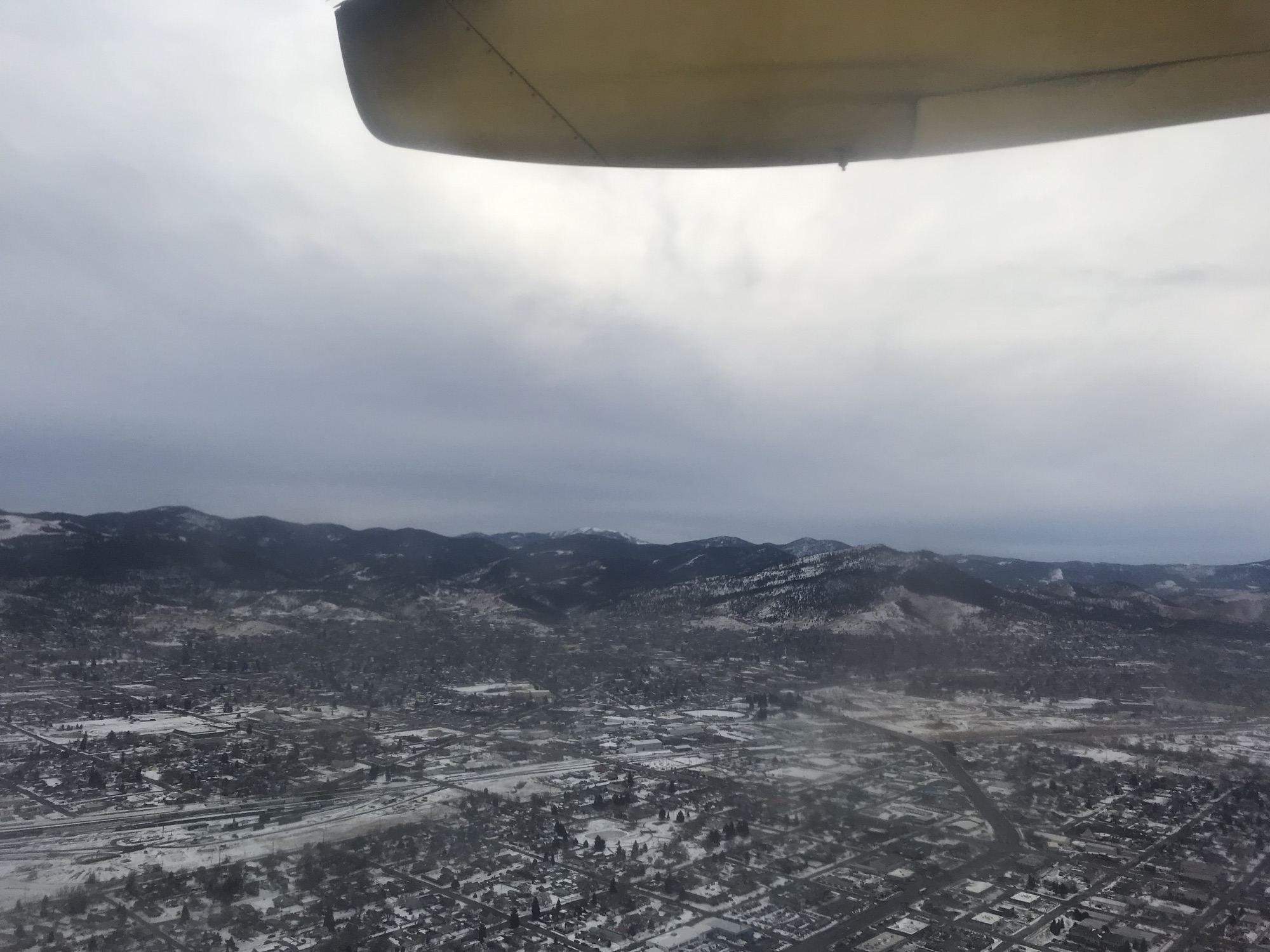 Flying over Helena Montana