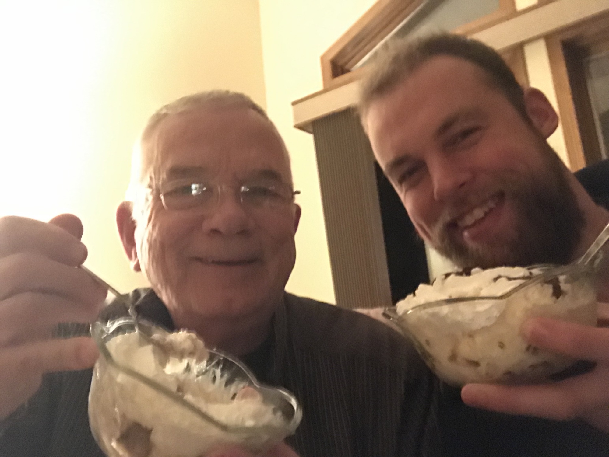 Grandpa and I both like ice cream a lot