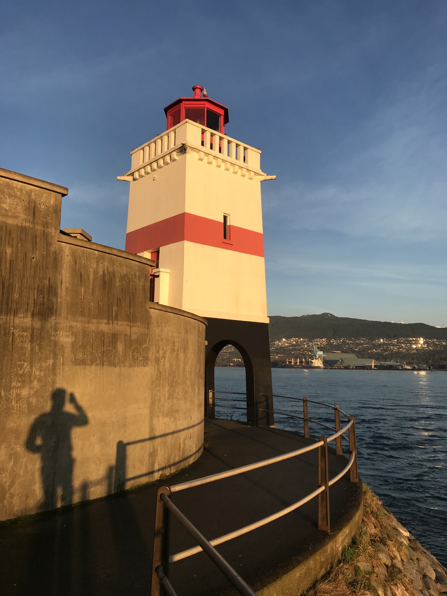 Running at the seawall of Vancouver
